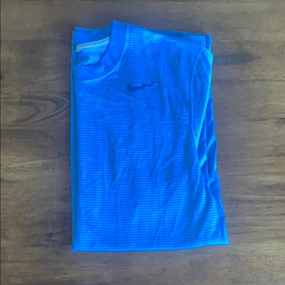 Nike Blue Striped T-Shirt